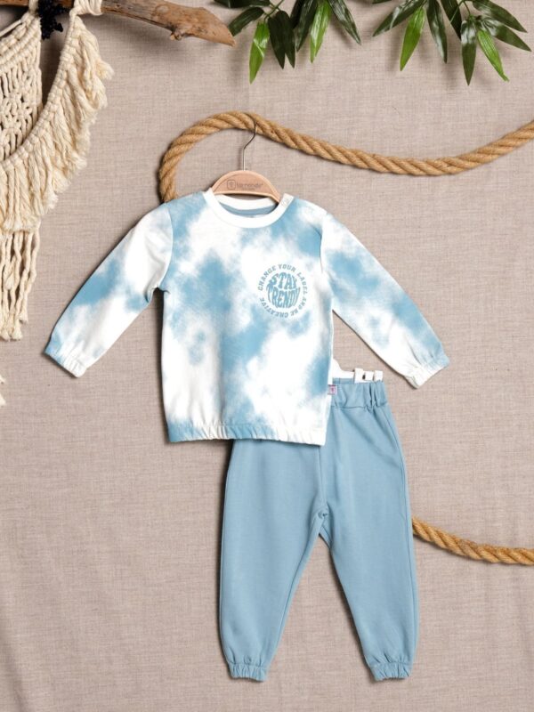 Unisex Batik Desenli Bebek %100 Pamuk 2'li Takım 9-12-18-24 Ay