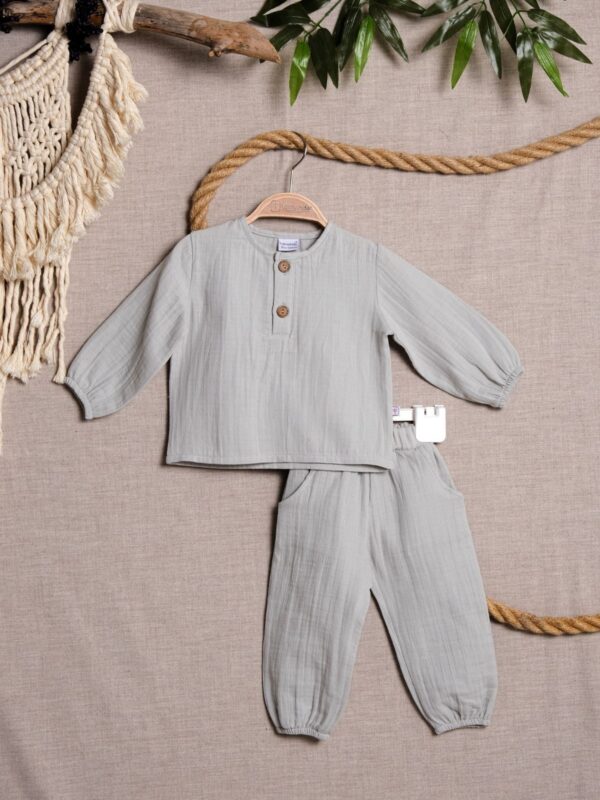Unisex Bebek Pijama Takımı %100 Pamuk 6-9-12-18 Ay