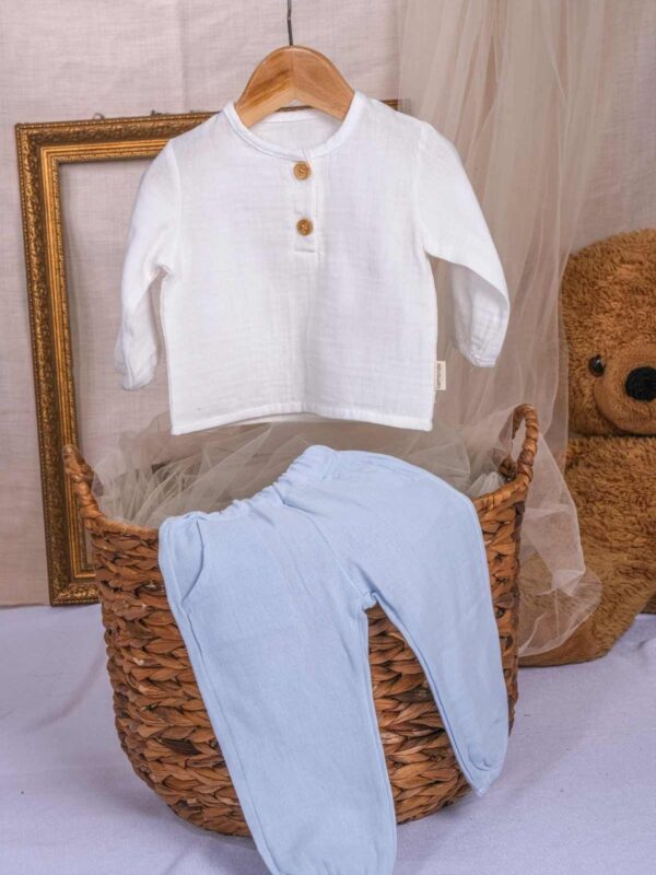 Unisex Bebek Müslin İkili Takım %100 Pamuk 6-9-12-18 Ay